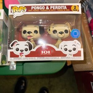 Funko Pongo & Perdita Vinyl Figures - Black and White
